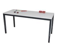 Mesa de trabajo de altura regulable eurokraft basic, tubo cuadrado de 45 x 45 mm