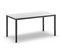 Mesa de trabajo de altura regulable eurokraft basic, tubo cuadrado de 45 x 45 mm