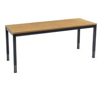 Mesa de trabajo de altura regulable eurokraft basic, tubo cuadrado de 45 x 45 mm