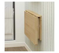 Mesa de trabajo flotante de madera para montar en la pared, mesa de trabajo flotante para balcón, escritorio de comedor plegable simple de 16 (120 x 60 cm), diseño multifuncional que ahorra espacio