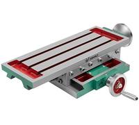 Mesa de trabajo para fresadora de 2 ejes, con 4 direcciones - 17,7 x 6,7 pulgadas, mesa de corte versátil, adecuada para fresado y taladrado, compatible con todas las taladradoras de banco y máquinas 