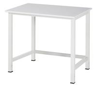 Mesa de trabajo para puesto de trabajo modular Serie 900 RAU, altura 825 - 1025 mm, tablero de aglomerado con revestimiento MF
