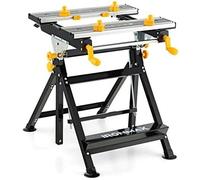 Mesa de trabajo plegable, con altura ajustable e inclinable, y superficie de trabajo grande y extensible