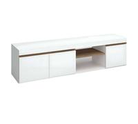 Mesa de tv, blanco mate y naturale, mediano 41 cm