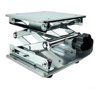 Mesa elevadora de tijera de laboratorio de acero inoxidable de 150 mm, plataforma cuadrada de altura variable, capacidad de 25 kg, equipo de laboratorio anticorrosión (150 x 150 x 260 mm)