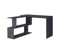 Mesa escritorio arendal en forma l aglomerado 77x120x50 cm gris oscuro [en.casa]