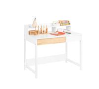 SoBuy FWT106-W 2 Escritorio de almacenamiento Mesa de computadora Mesa de oficina Escritorio esquinero para oficina en casa Escritorio BLANCO