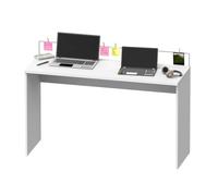 Mesa escritorio estudio oficina haley con organizador notas en color blanco 89x132x45 cm