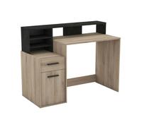 Mesa escritorio ordenador color roble 126 cm