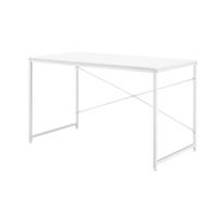 Mesa escritorio røros en mdf y metal 120 x 60 x 72 cm - blanco [en.casa]