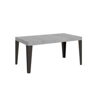 Mesa extensible 130/390x90 cm Flame Premium patas hormigón antracita - Itamoby