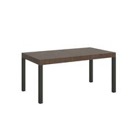 Mesa extensible 140/400x90 cm Everyday Premium nogal con patas antracita - Itamoby