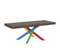 Mesa extensible 160/420x90 cm Volantis Premium patas nogal multicolor 4/B - Itamoby