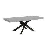 Mesa extensible 180/440x90 cm Volantis Premium patas cemento antracita - Itamoby