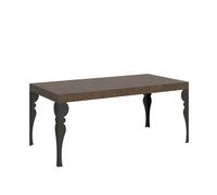 Mesa extensible 200/460x90 cm Paxon nogal con patas antracita - Itamoby