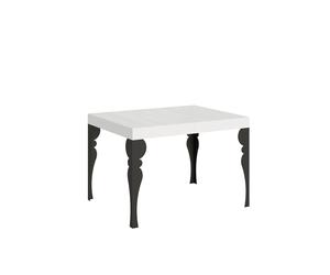 Mesa extensible 80x120/204 cm Paxon Blanco Fresno Estructura Antracita - Itamoby