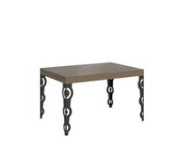 Mesa Extensible 80x140/224 Cm Karamay Gris Paloma Estructura Antracita