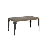 Mesa Extensible 80x160/244 Cm Paxon Gris Paloma Estructura Antracita