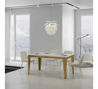 Mesa extensible 90x120/224 cm Flame Evolution estructura dorada