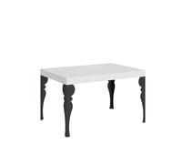 Mesa extensible 90X120/224 cm Paxon Blanco Fresno Estructura Antracita - Itamoby