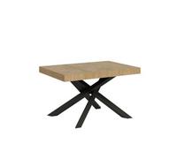 Mesa Extensible 90x120/224 Cm Volantis Roble Natural Estructura Antracita