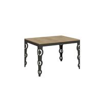 Mesa extensible 90x120/380 cm Karamay Evolution Roble Nature Estructura Antracita - Itamoby