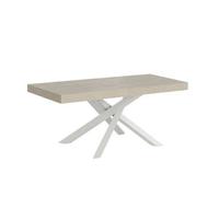 Mesa Extensible 90x120/380 Cm Volantis Premium Estructura Blanca Cachemira