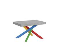 Mesa Extensible 90x140/244 Cm Volantis Cemento Estructura Multicolor 4/b