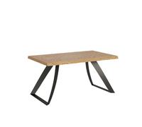 Mesa extensible 90x160/210 cm Tabira patas antracita descortezada