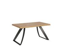 Mesa Extensible 90x160/210 Cm Tabira Roble Descortezado Patas Antracita