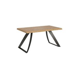 Mesa Extensible 90x160/210 Cm Tabira Roble Descortezado Patas Antracita