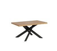 Mesa extensible 90x160/210 cm Versalux roble descortezado patas antracita - Itamoby