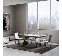 Mesa extensible 90x160/264 cm Baita Evolution con estructura antracita