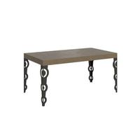 Itamoby Mesa extensible 160/264 x 90 cm Karamay gris con patas antracita