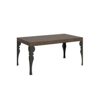 Mesa Extensible 90x160/264 Cm Paxon Nogal Estructura Antracita
