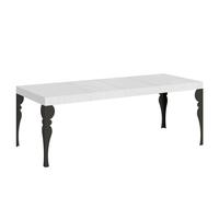 Mesa extensible 90x160/264 cm Paxon Premium Blanco Fresno Estructura Antracita - Itamoby