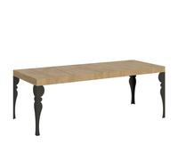 Mesa extensible 90x160/264 cm Paxon Premium Roble Nature Estructura Antracita - Itamoby