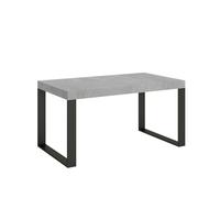 Mesa extensible 90x160/264 cm Tecno Cemento Estructura Antracita - Itamoby