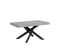 Mesa extensible 90x160/264 cm Volantis Estructura de cemento Antracita - Itamoby