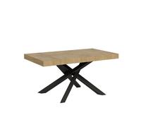 Mesa extensible 90x160/264 cm Volantis Roble Nature Estructura Antracita - Itamoby