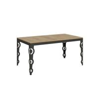 Mesa Extensible 90x160/420 Cm Karamay Evolution Roble Natural Estructura Antracita