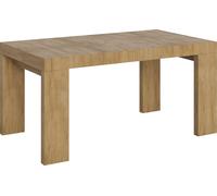 Mesa extensible 90x160/420 cm, modelo Roxell, acabado Quercia Natura