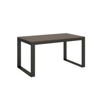 Mesa extensible 90x160/420 cm Tecno Evolution Estructura Nogal Antracita - Itamoby