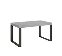 Mesa Extensible 90x160/420 Cm Tecno Premium Estructura De Cemento Antracita