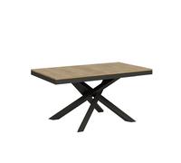 Mesa extensible 90x160/420 cm Volantis Evolution Roble Nature Estructura Antracita - Itamoby