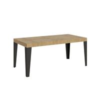 Mesa extensible 90x180/284 cm Roble Flameado Nature Estructura Antracita - Itamoby