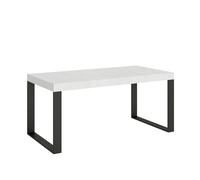 Mesa extensible 90x180/284 cm Tecno Blanco Fresno Estructura Antracita - Itamoby