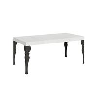 Mesa extensible 90x180/440 cm Paxon Blanco Fresno Estructura Antracita - Itamoby