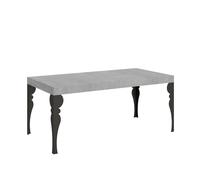 Mesa extensible 90x180/440 cm Paxon Estructura de cemento Antracita - Itamoby