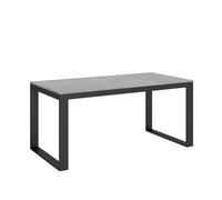 Mesa extensible 90x180/440 cm Tecno Evolution Estructura de cemento Antracita - Itamoby